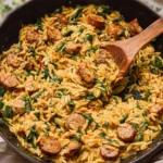 Chicken-Sausage-Orzo-Skillet-Recipe