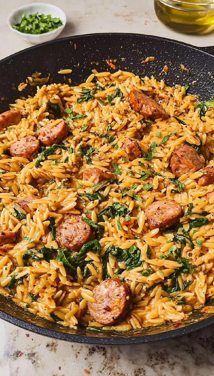 Chicken Sausage Orzo Skillet 26 Chicken Sausage Orzo Skillet