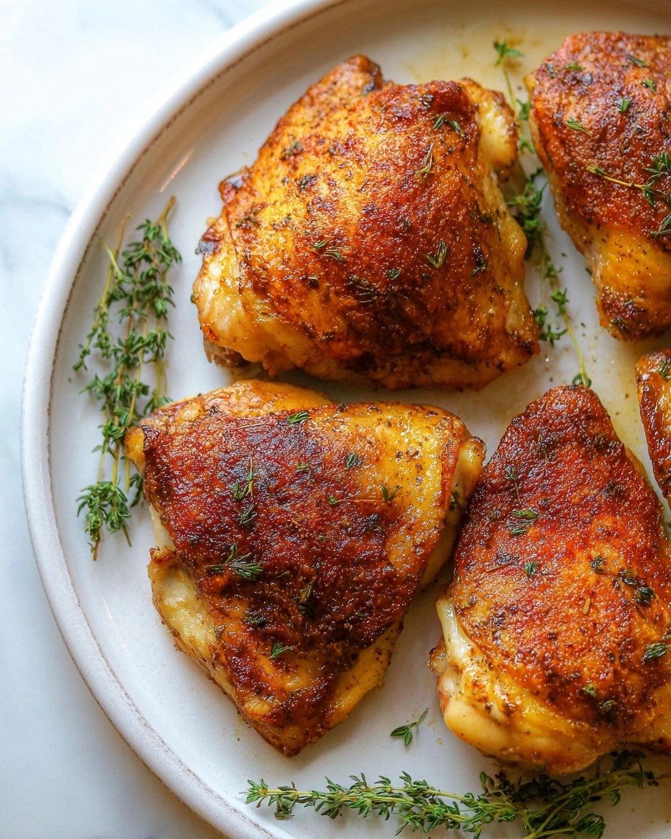 Baked Bone-In Chicken Thighs