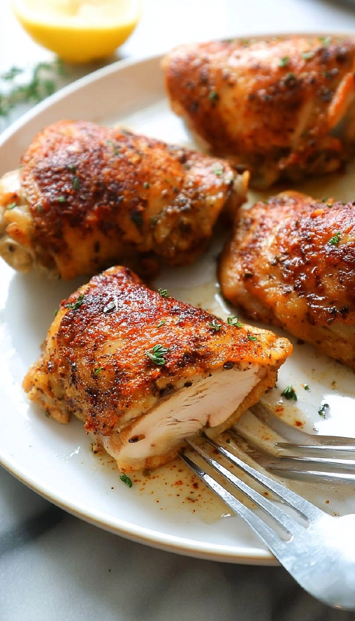 Baked Bone-In Chicken Thighs