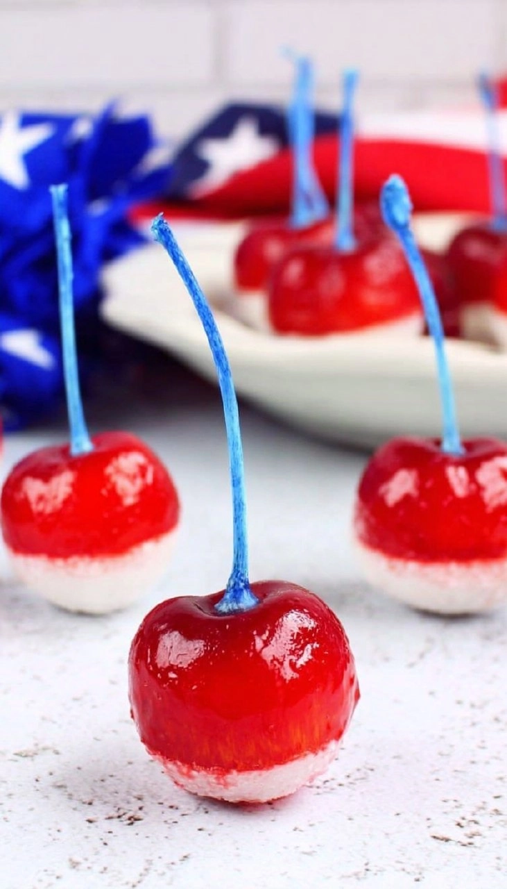 Boozy Cherry Bombs With Vodka Patriotic Treat