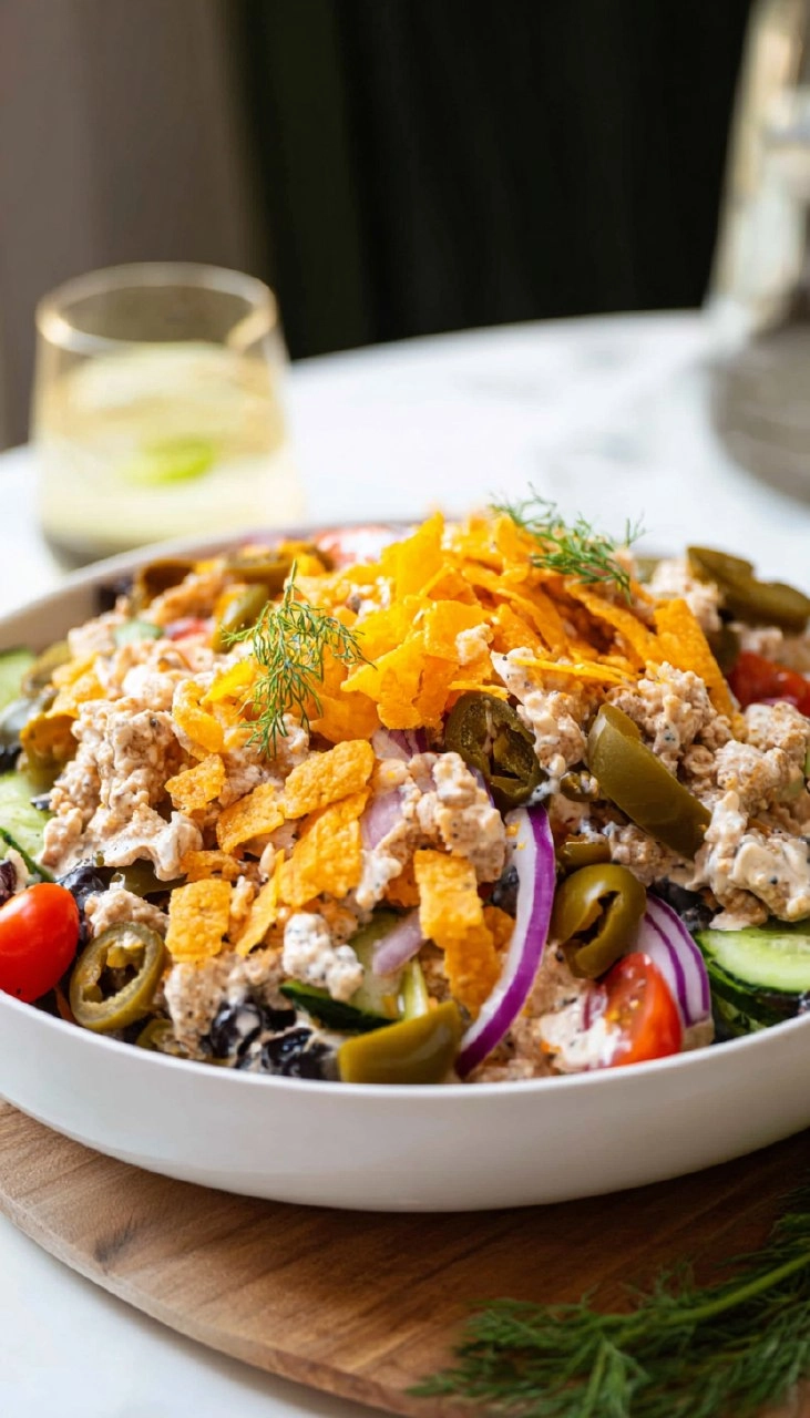 Buffalo Ranch Turkey Crispy Rice Salad