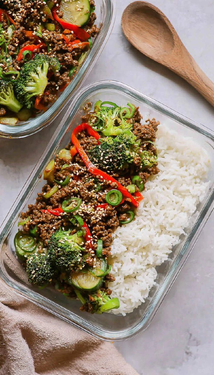 Healthy Mongolian Ground Beef Bowls 109 Healthy Mongolian Ground Beef Bowls