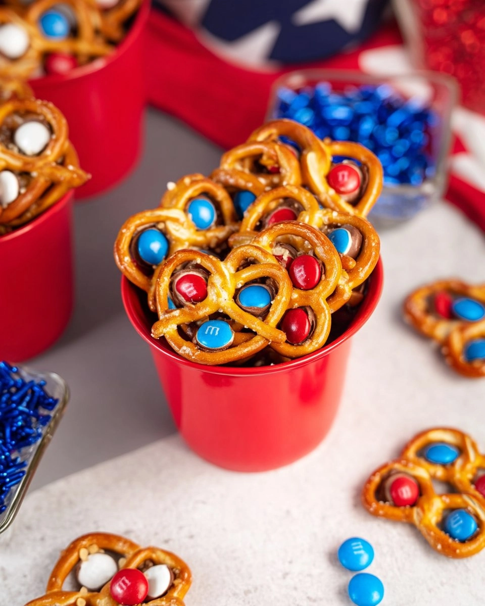 4th of July Pretzel and M&M Treats 54 4th of July Pretzel and M&M Treats