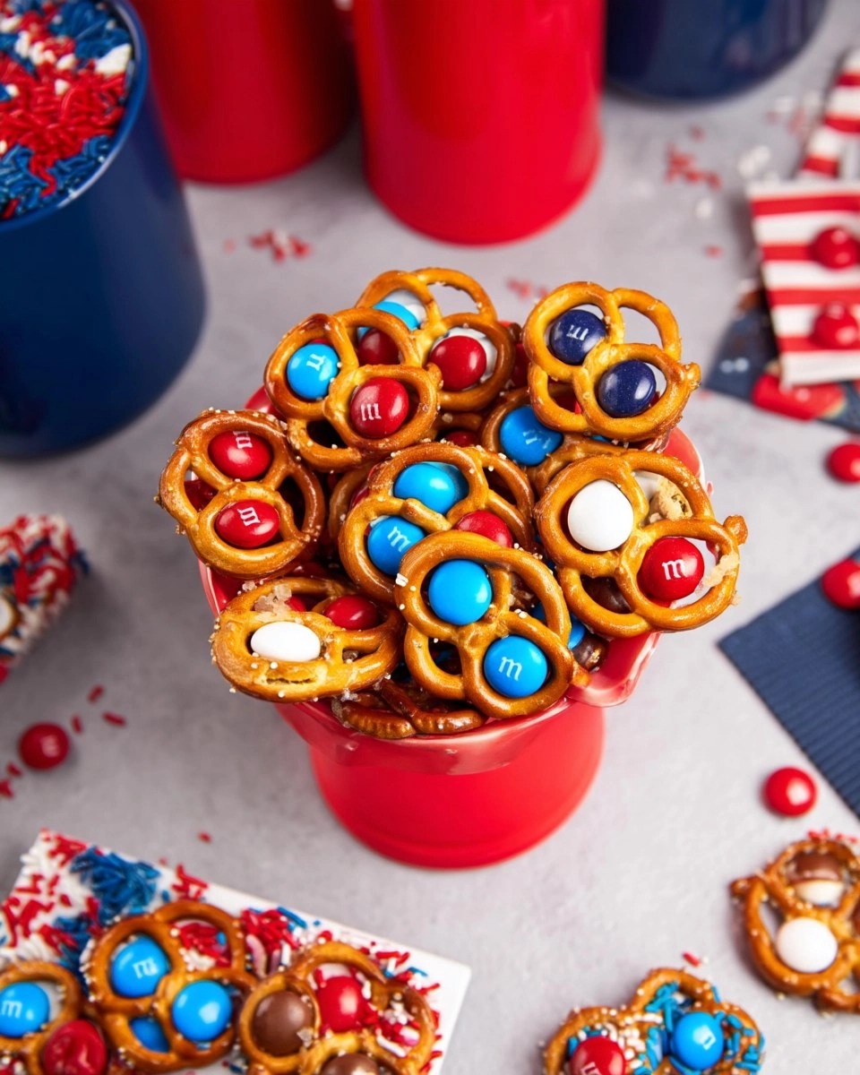 4th of July Pretzel and M&M Treats 57 4th of July Pretzel and M&M Treats