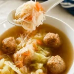 Asian Soup with Cabbage and Meatballs 76 Asian-Soup-with-Cabbage-and-Meatballs-Recipe