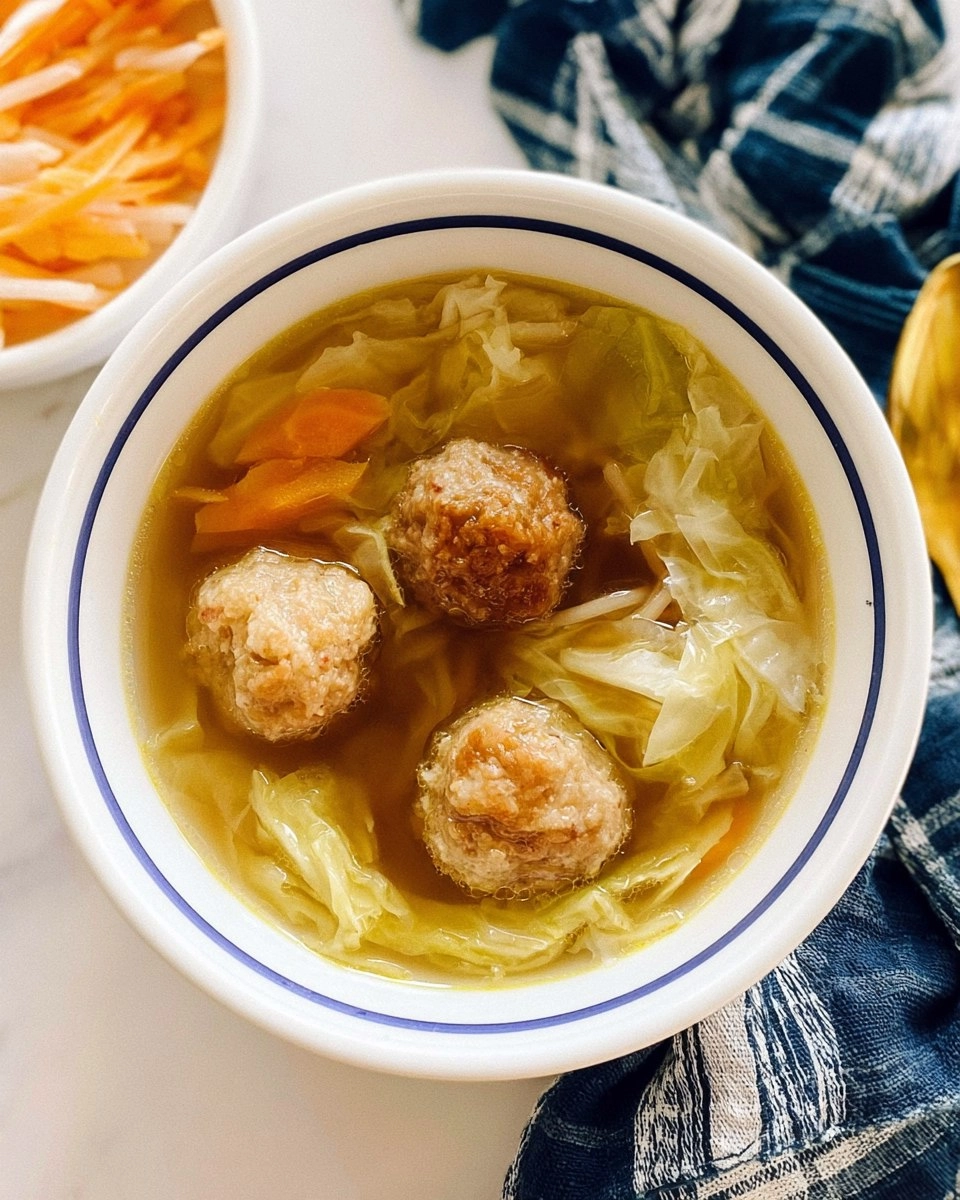 Asian Soup with Cabbage and Meatballs 74 Asian Soup with Cabbage and Meatballs