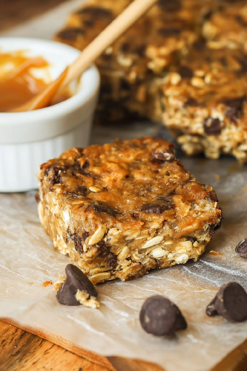 Baked Banana Oat Snack Bars