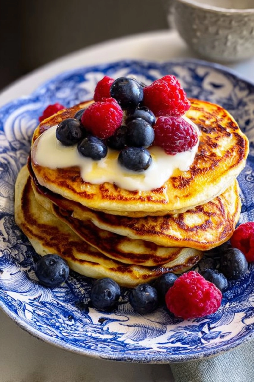 Cottage Cheese Pancakes with Fat-Free Cottage Cheese