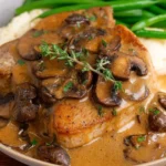 Crockpot Smothered Pork Chops with Mushroom Gravy 74 Crockpot-Smothered-Pork-Chops-with-Mushroom-Gravy-Recipe