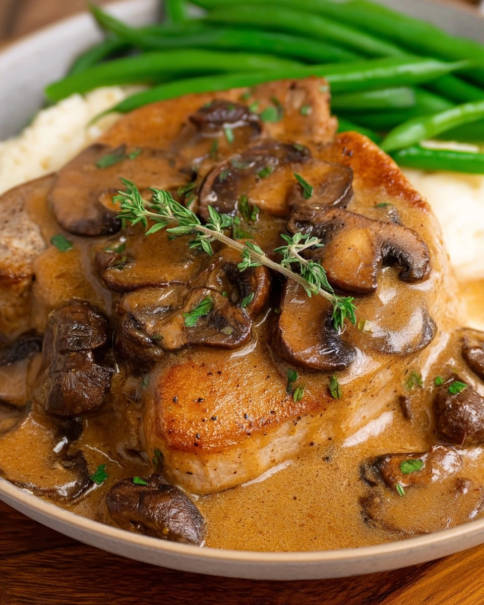 Crockpot Smothered Pork Chops with Mushroom Gravy 70 Crockpot Smothered Pork Chops with Mushroom Gravy