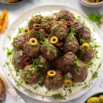 Herby Meatballs with Whipped Feta + Olives 150 Herby-Meatballs-with-Whipped-Feta-Olives-Recipe