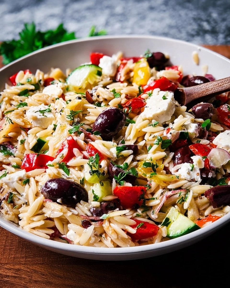 Mediterranean Orzo Pasta Salad With Feta