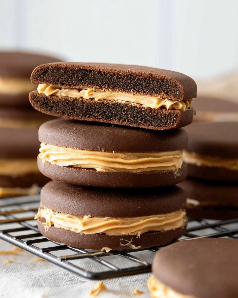 Peanut Butter Filled Chocolate Sandwich Cookies