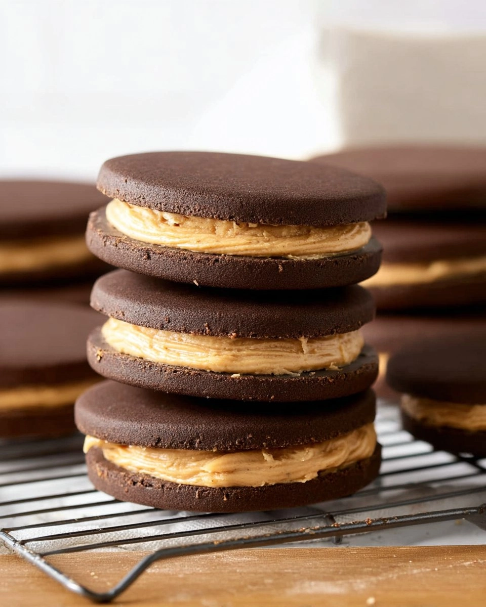 Peanut Butter Filled Chocolate Sandwich Cookies