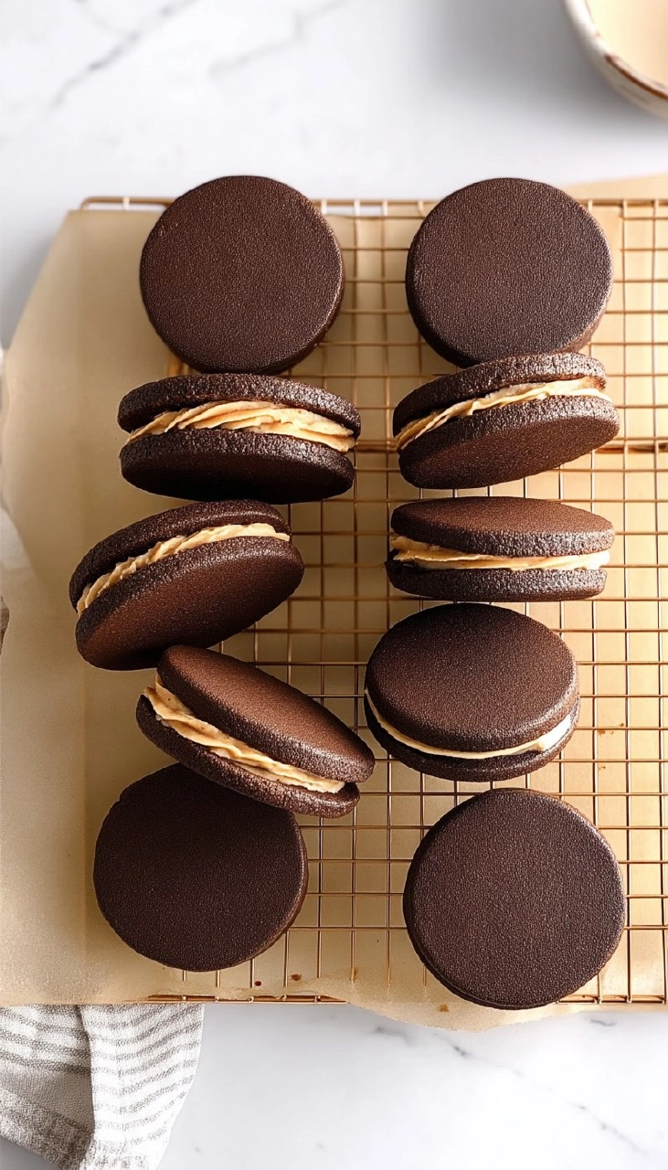 Peanut Butter Filled Chocolate Sandwich Cookies