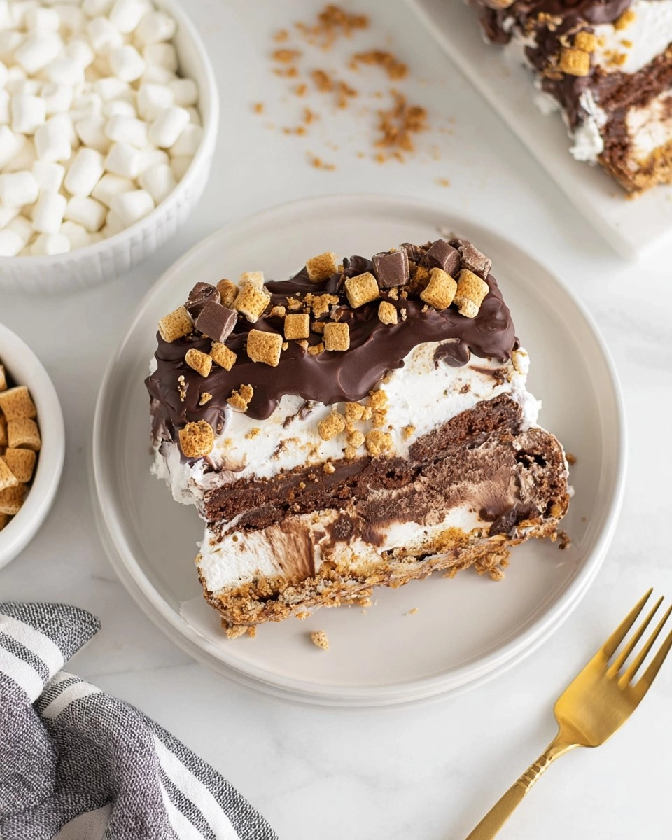 S'mores Ice Cream Cake